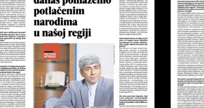 Intervju otpravnika poslova u Veleposlanstvu Islamske Republike Iran in Zagreb za Večernji list